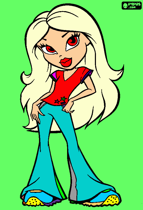 bratzillaz com yasmina para colorir e imprimir