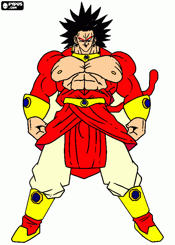 Brolly SSJ 4 para colorir e imprimir