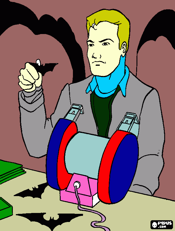 bruce wayne para colorir e imprimir