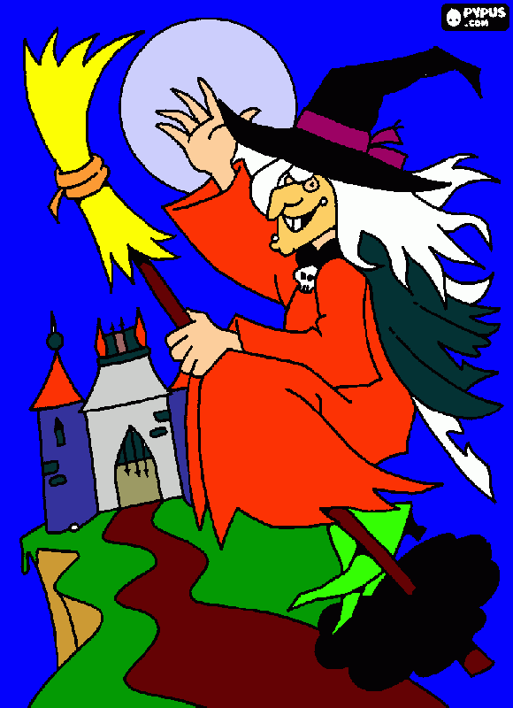 bruxa mimi para colorir e imprimir