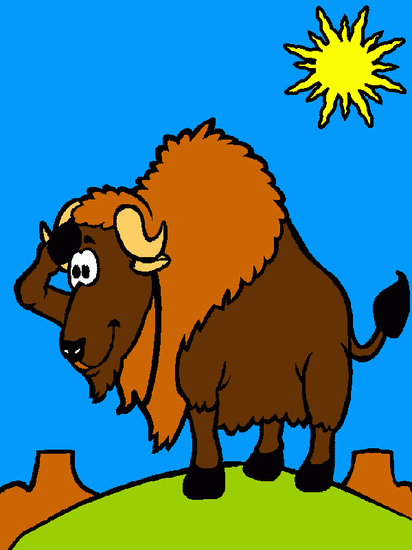 Bufalo para colorir e imprimir