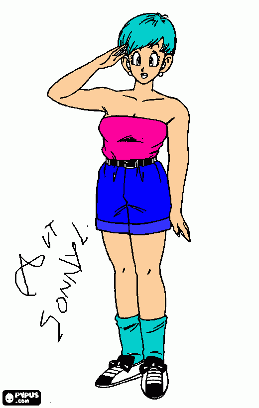 bullma DBZ para colorir e imprimir