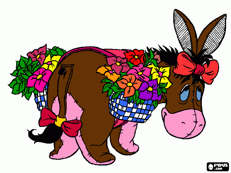 burrinho para colorir e imprimir