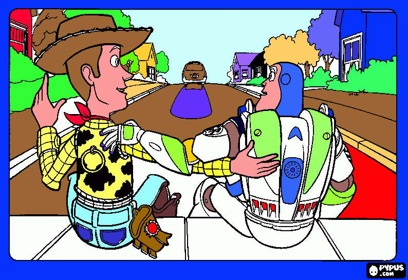 buzz e wood para colorir e imprimir