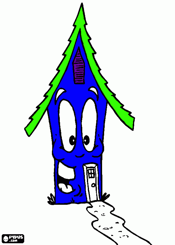 cabana para colorir e imprimir