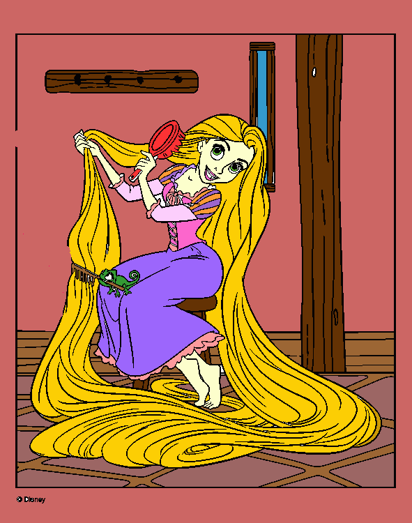 CABELOS LONGOS E DOURADOS!!! para colorir e imprimir