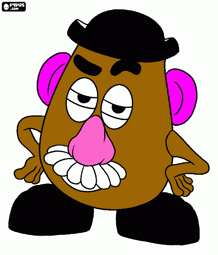 cabesa de batata para colorir e imprimir