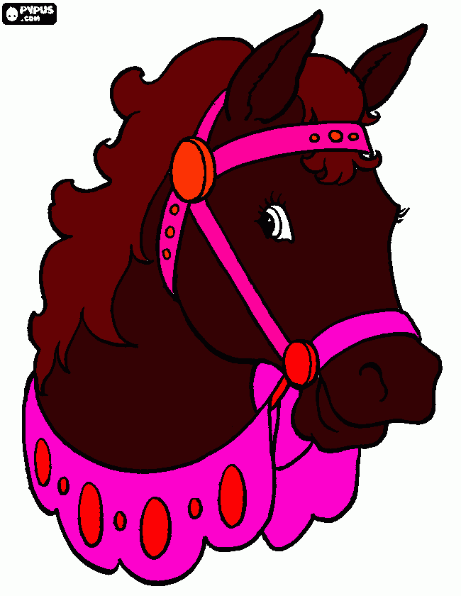 cabeça de cavalo para colorir e imprimir