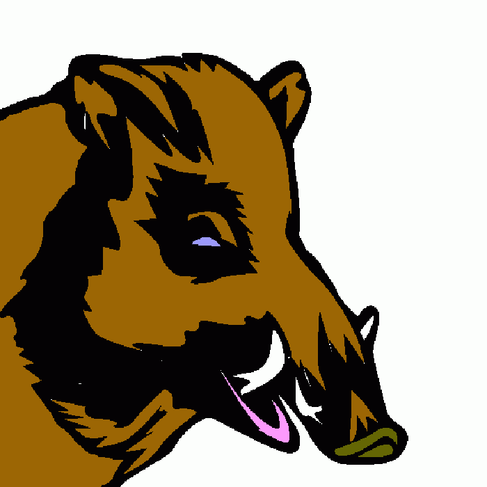 cabeça de javali para colorir e imprimir