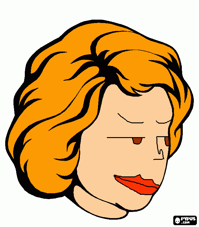 cabeça de mulher feia para colorir e imprimir