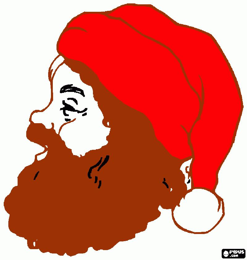 cabeça de papai noel para colorir e imprimir