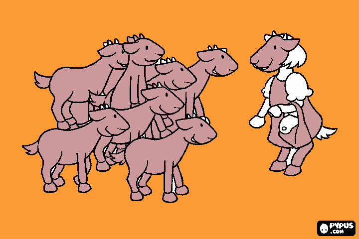 cabra e cabritinhos para colorir e imprimir