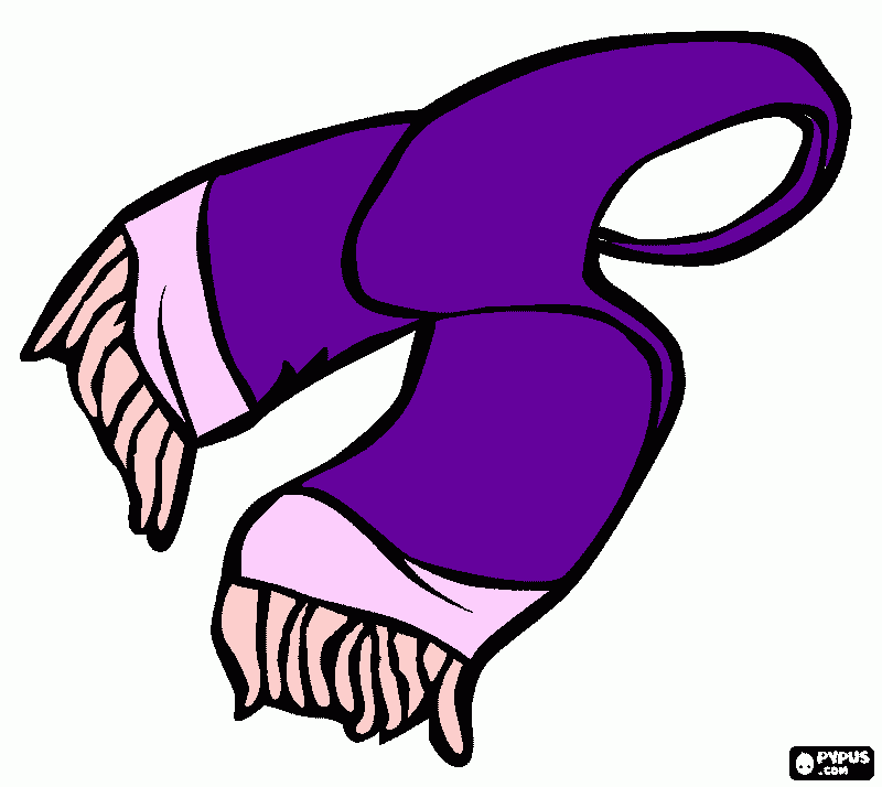 Cachecol para colorir e imprimir