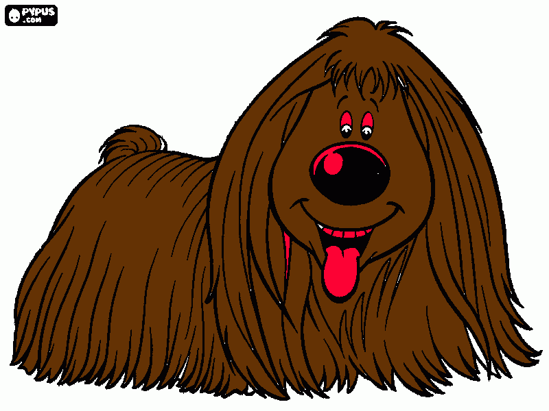 cachoro loco para colorir e imprimir