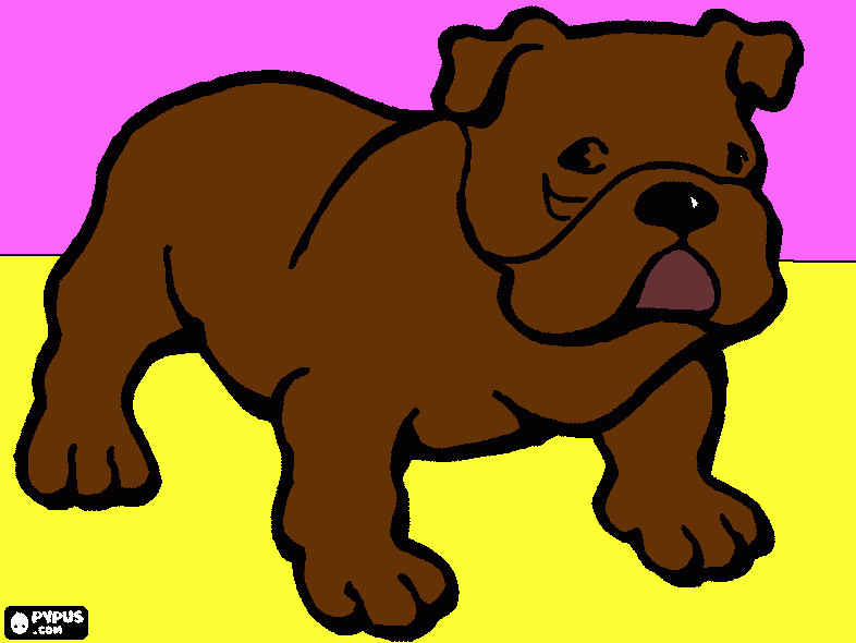 cachorro  bravo para colorir e imprimir