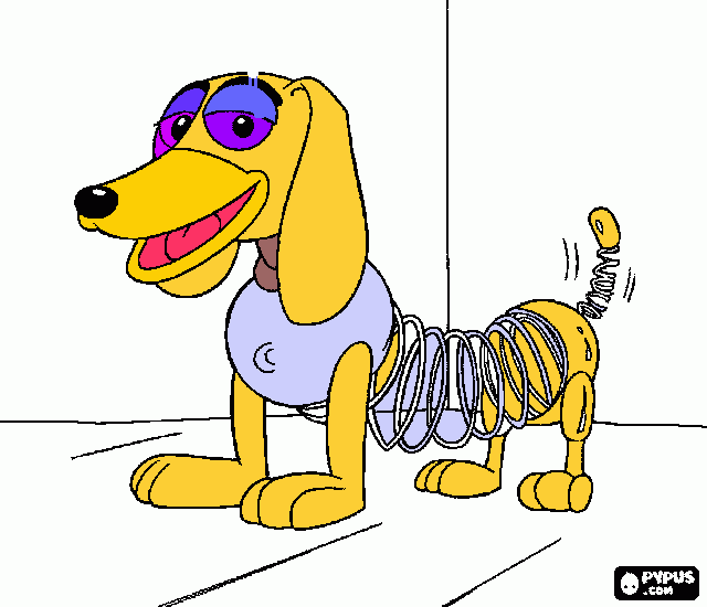 cachorro de mola do amor para colorir e imprimir