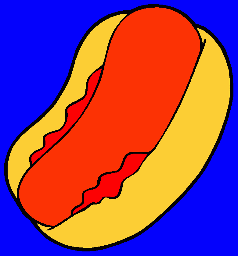 cachorro quente... para colorir e imprimir