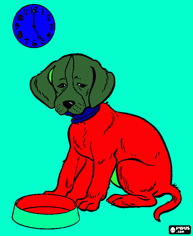 cachorro triste para colorir e imprimir