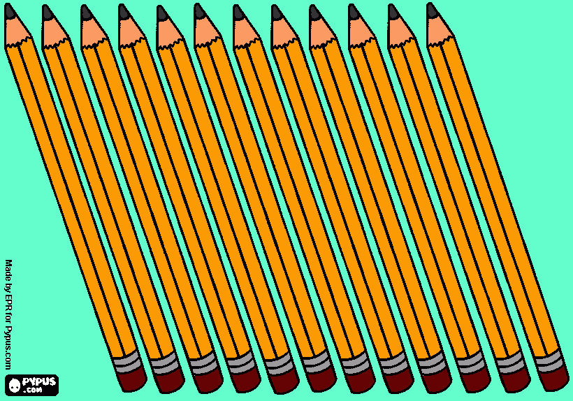 CAIXA COM12 LAPIS PARA MINHA PAPELARIA para colorir e imprimir