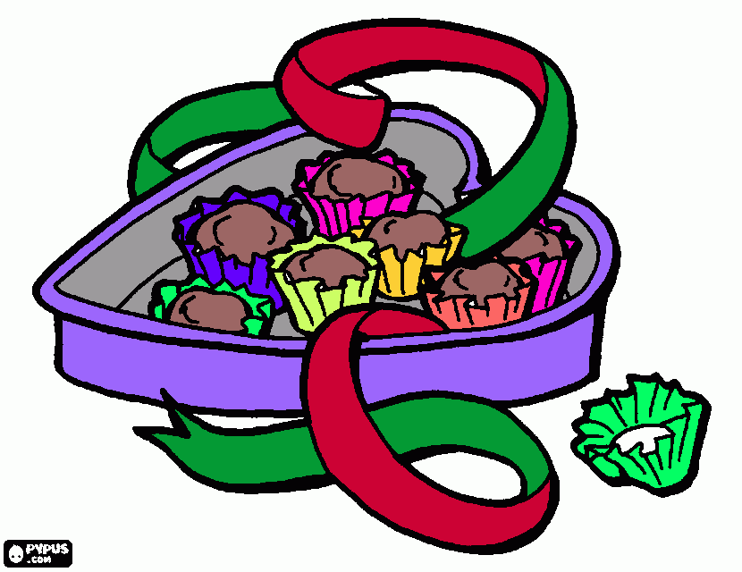 caixa de doces para colorir e imprimir