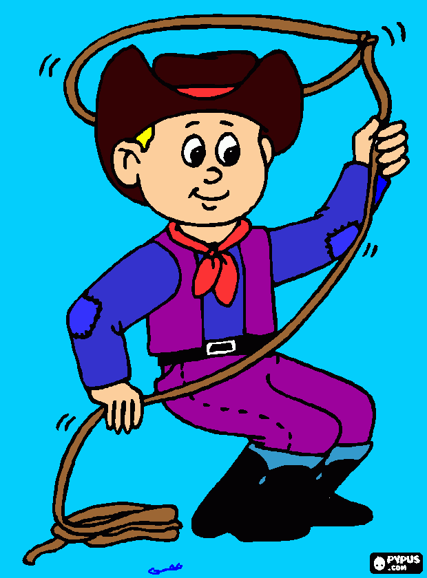 CALBOI LAÇADOR para colorir e imprimir