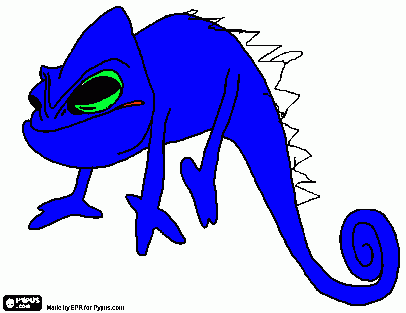 camaleão para colorir e imprimir