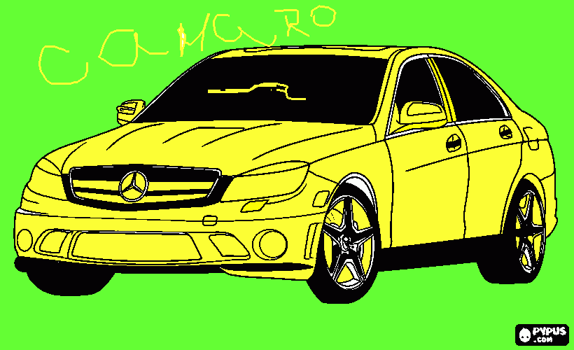camaro amarello para colorir e imprimir