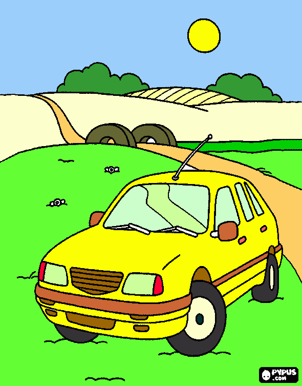 camaro amarelo para colorir e imprimir