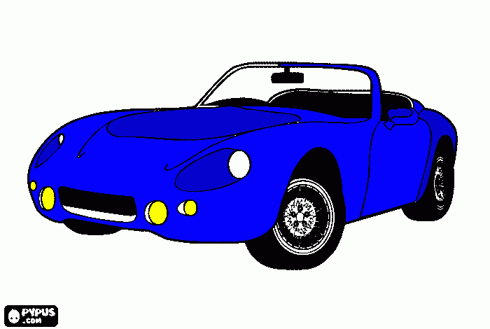 camaro azul para colorir e imprimir