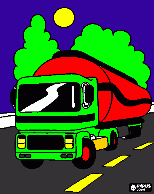 caminhao da texaco para colorir e imprimir