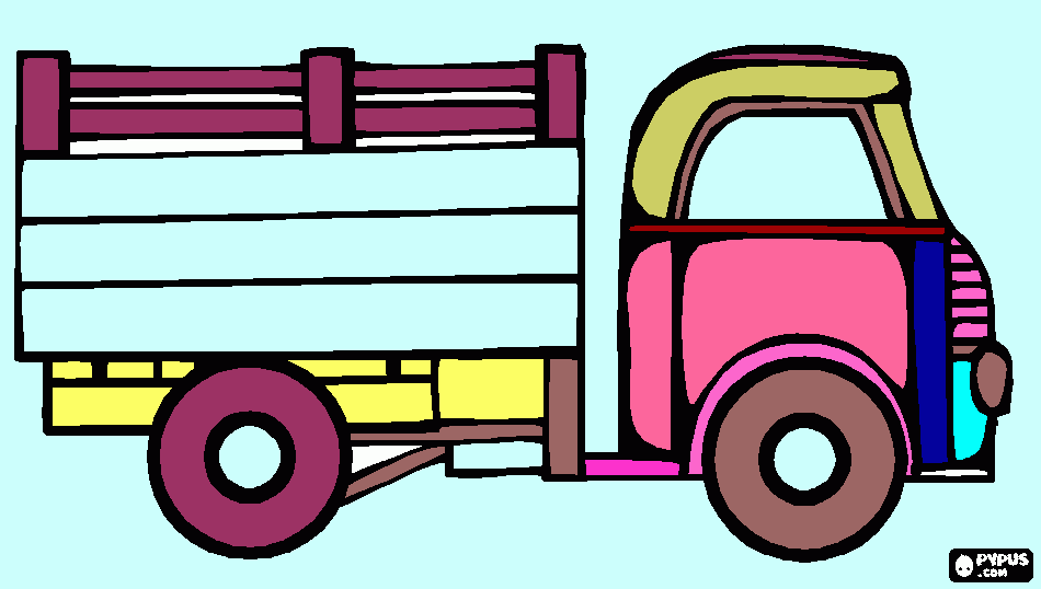 Caminhão Colorido para colorir e imprimir