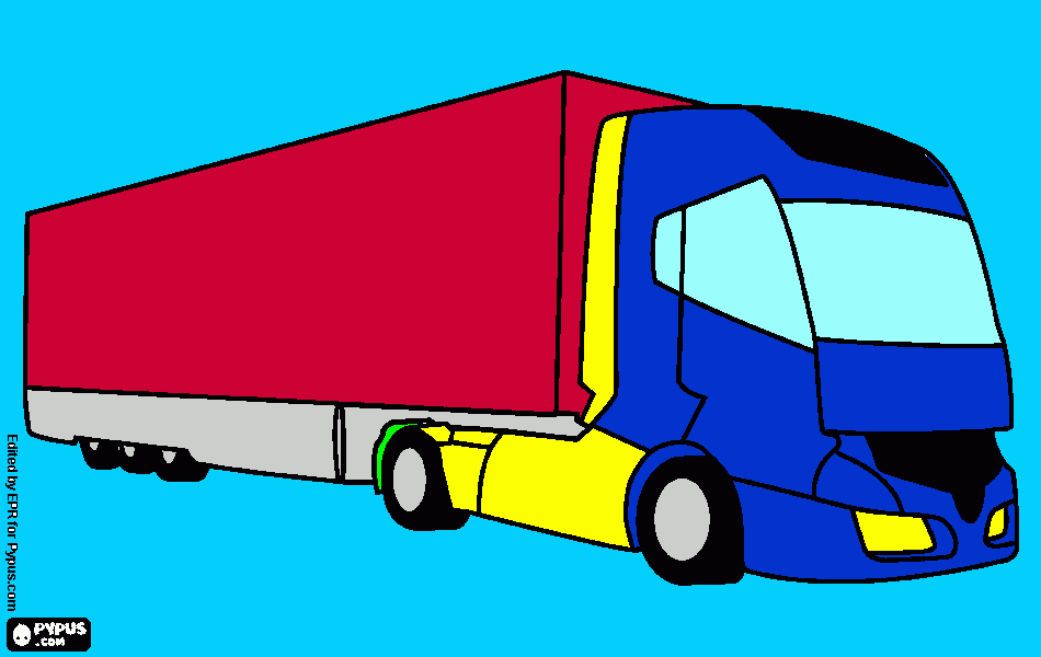 caminhão de carga para colorir e imprimir