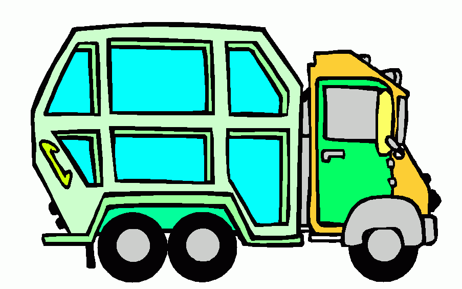 Caminhão de Lixo 1 para colorir e imprimir