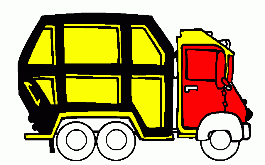 caminhão de lixo para colorir e imprimir