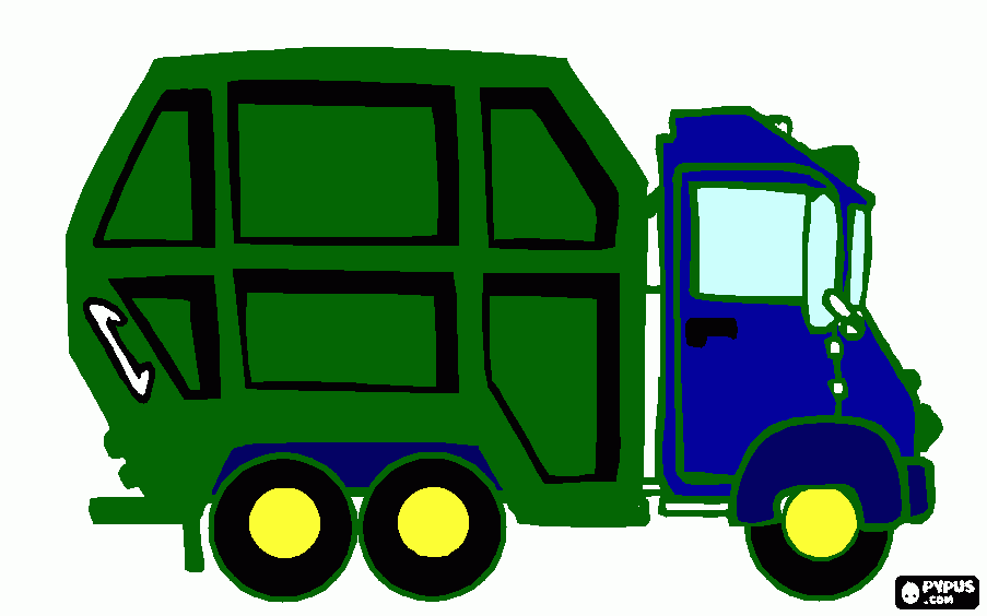 Caminhão do lixo do JH para colorir e imprimir