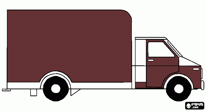caminhão frete para colorir e imprimir