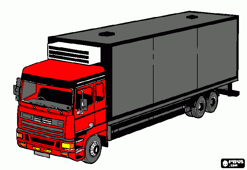 camion colorido por mi para colorir e imprimir
