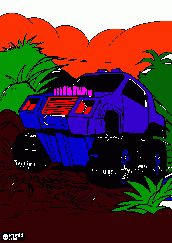 camioneta para colorir e imprimir