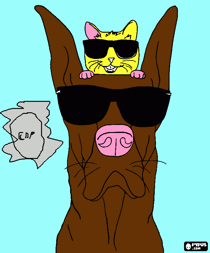 cao e gato policiais para colorir e imprimir