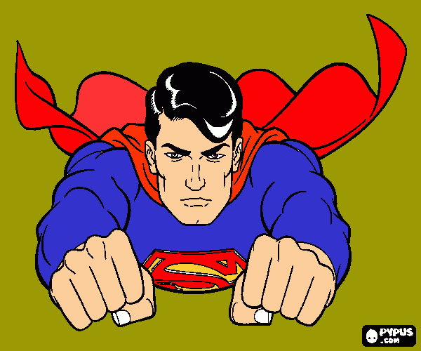 capa superman para colorir e imprimir