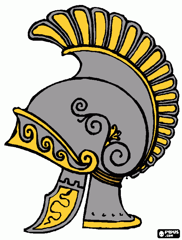capacete romano para colorir e imprimir