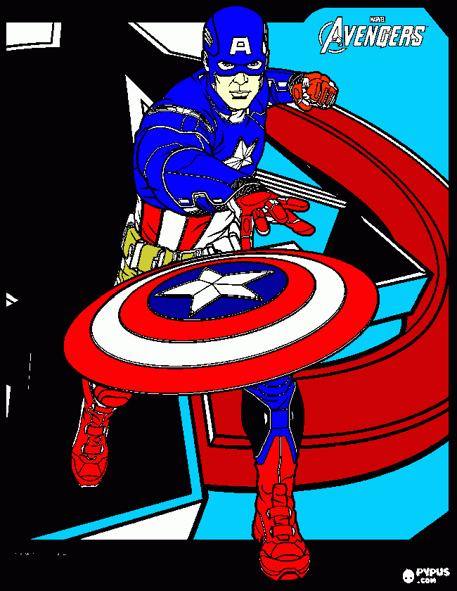 CAPITÃO STEVE ROGERS para colorir e imprimir