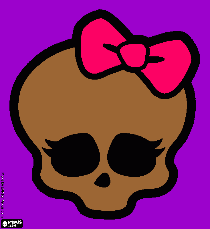 cara de cavera monster high para colorir e imprimir