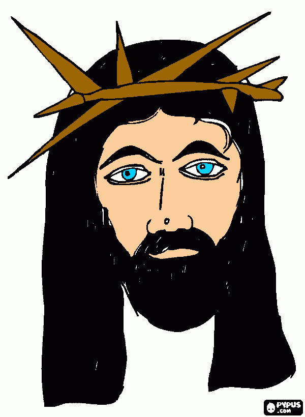 cara de jesus para colorir e imprimir