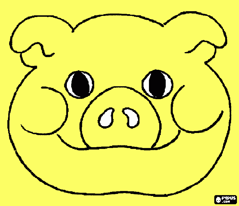 cara do porco para colorir e imprimir