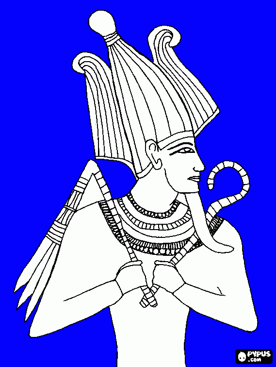 caricatura de faraó para colorir e imprimir