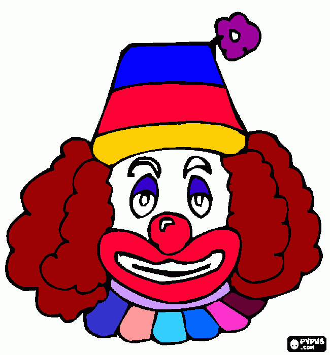 Carinha de palhaço para colorir e imprimir