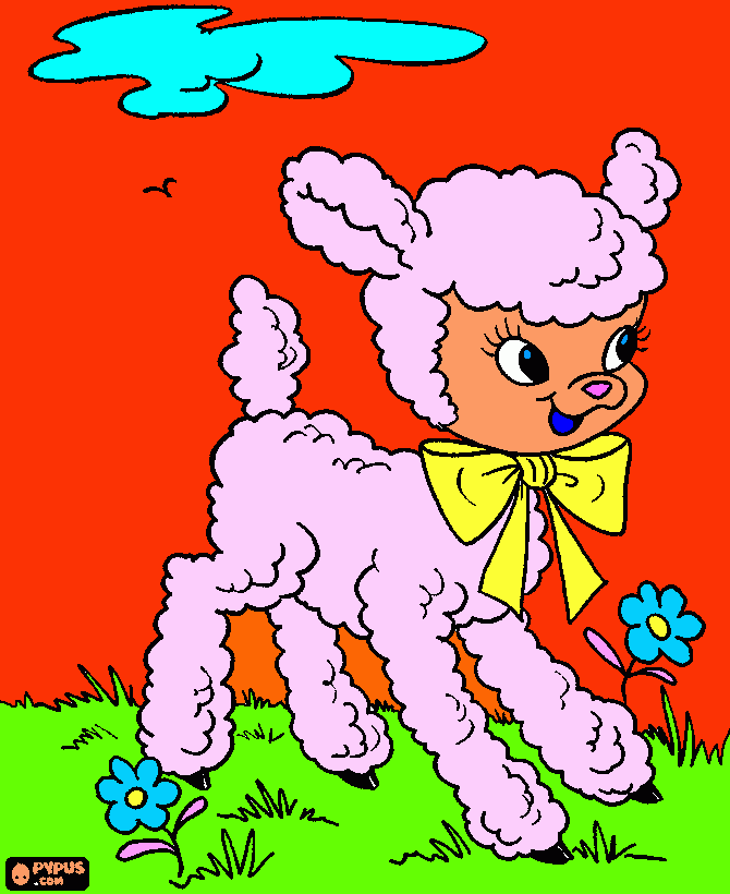 Carneirinho da Julia para a tia Diana para colorir e imprimir