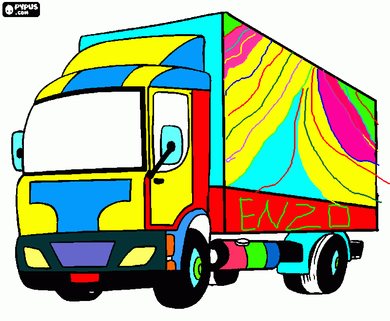 carreta linda para colorir e imprimir