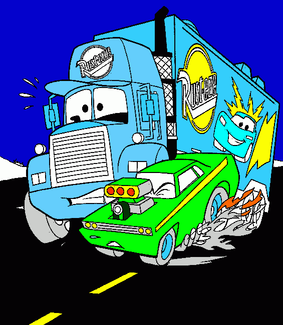 carreta mec carregando relanpago meckin para colorir e imprimir